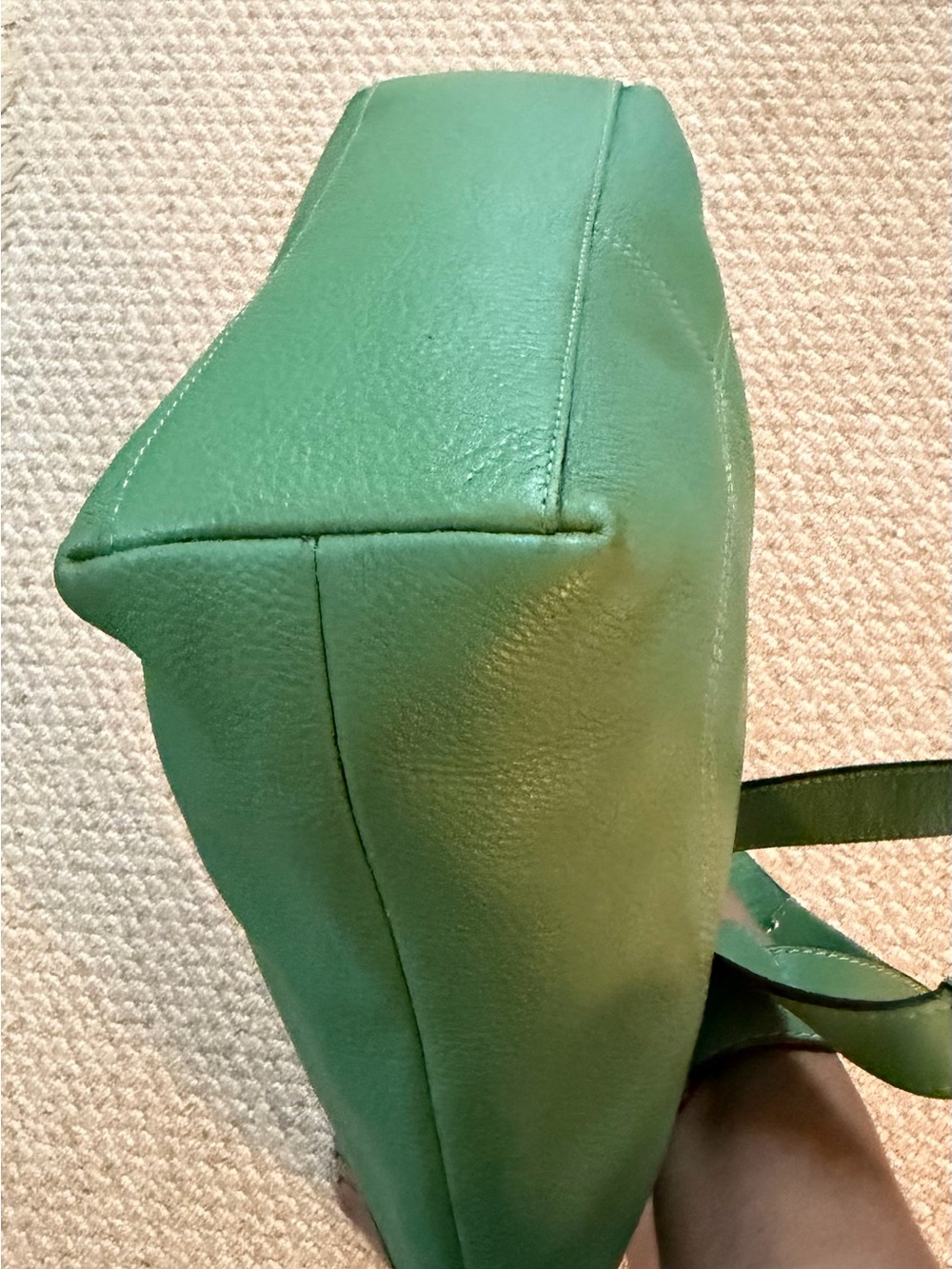 Coach Vintage Pebbled Leather Penelope Lunch Tote Bag in Sea Foam Green. - Picture 8 of 16